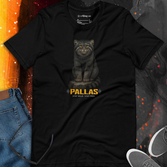 OMTHREAD Pallas Cat Manul Stay Wild Stay Free T-Shirt