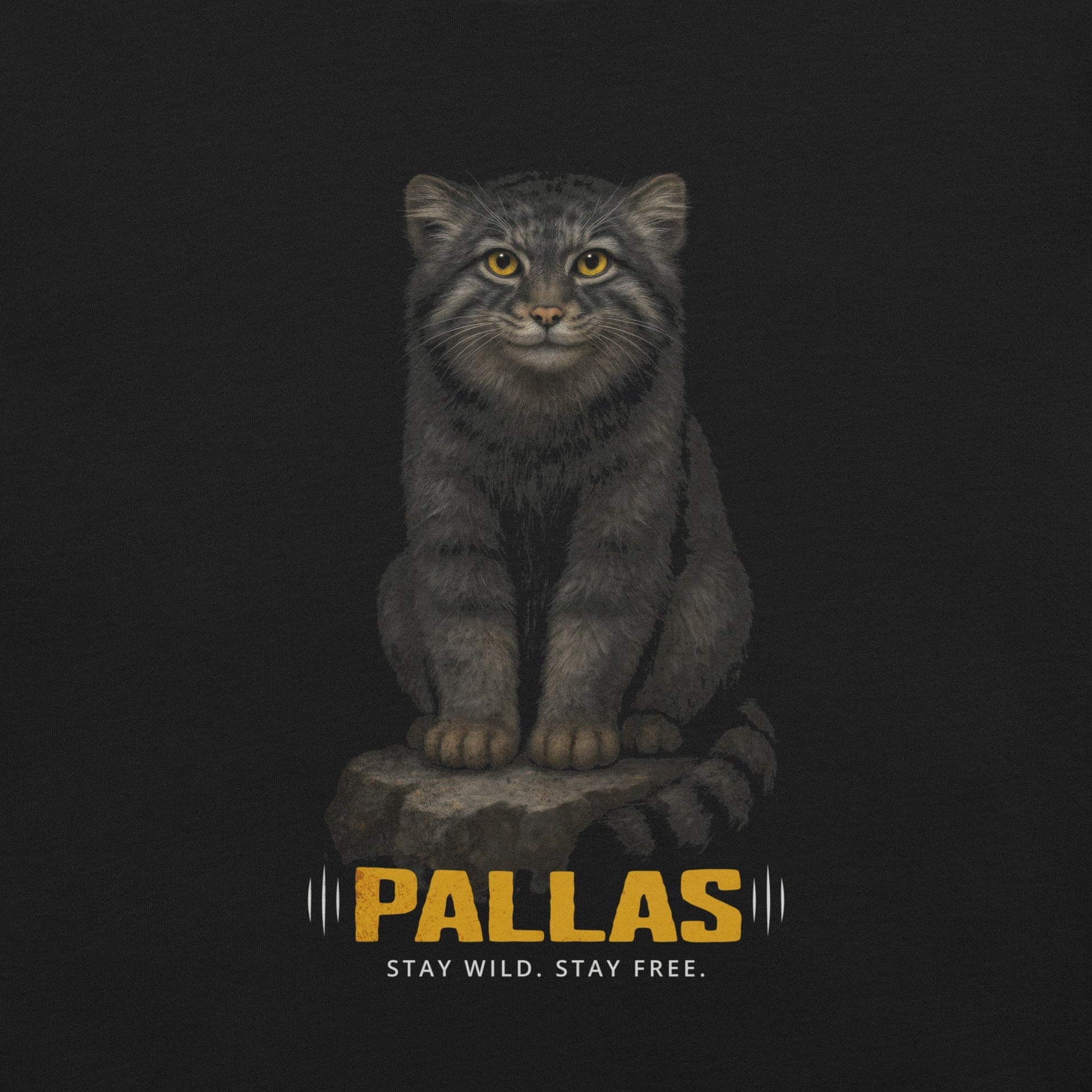 OMTHREAD Pallas Cat Manul Stay Wild Stay Free T-Shirt