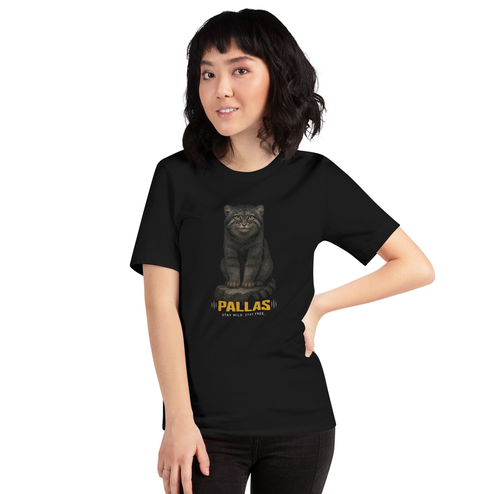 OMTHREAD Pallas Cat Manul Stay Wild Stay Free T-Shirt