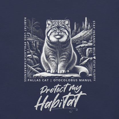 OMTHREAD Pallas Cat: Protect My Habitat - Near Threatened Species Tee