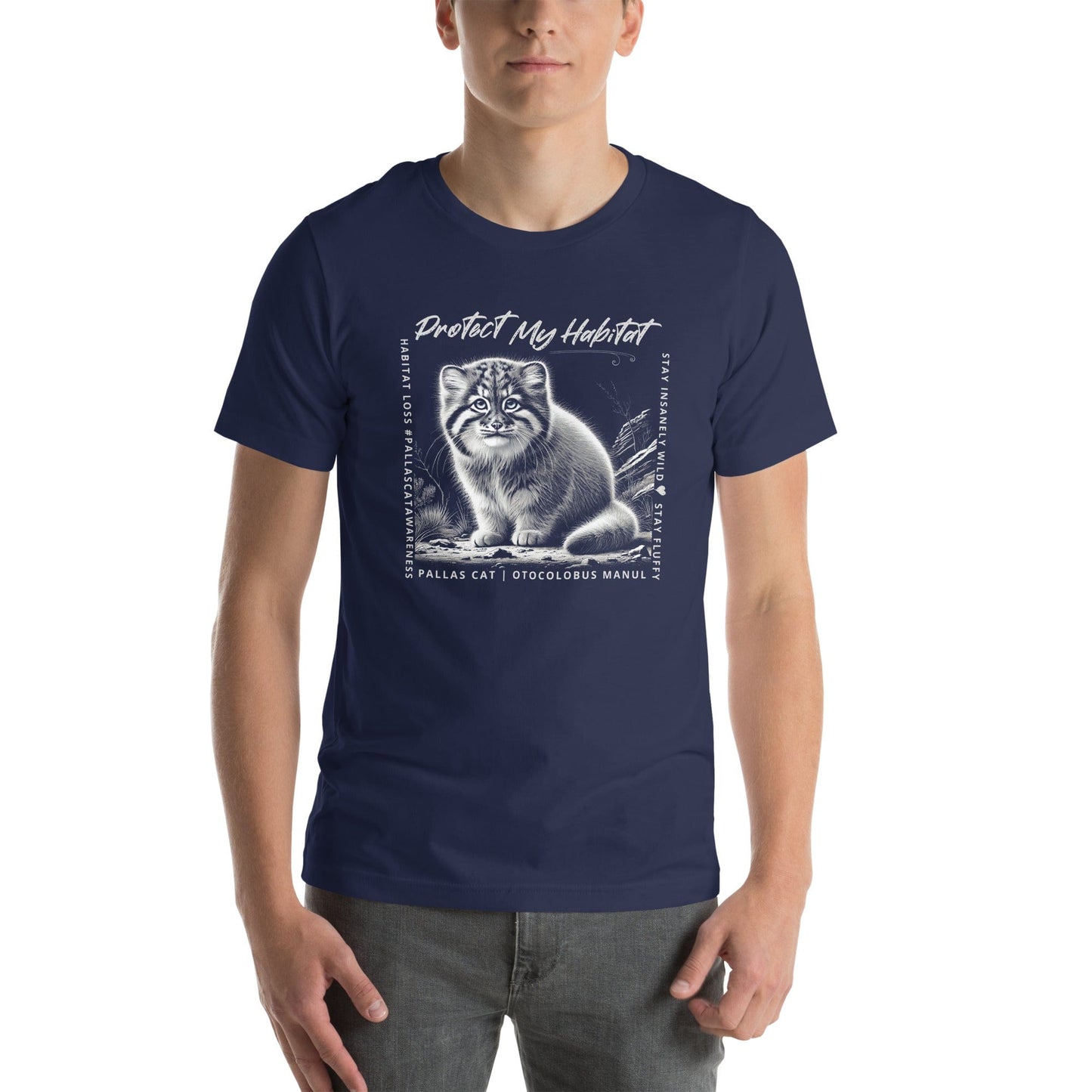 OMTHREAD Pallas Kitten, Otocolobus Manul : Protect My Habitat Tee