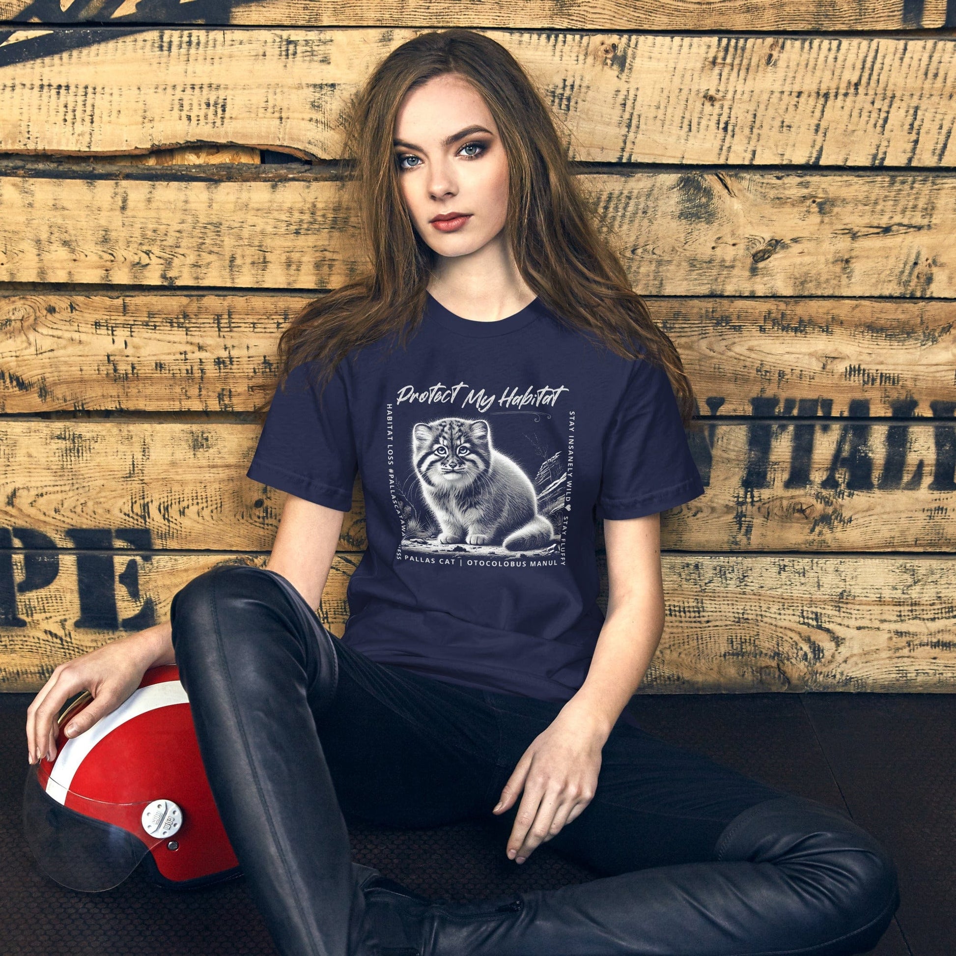 OMTHREAD Pallas Kitten, Otocolobus Manul : Protect My Habitat Tee