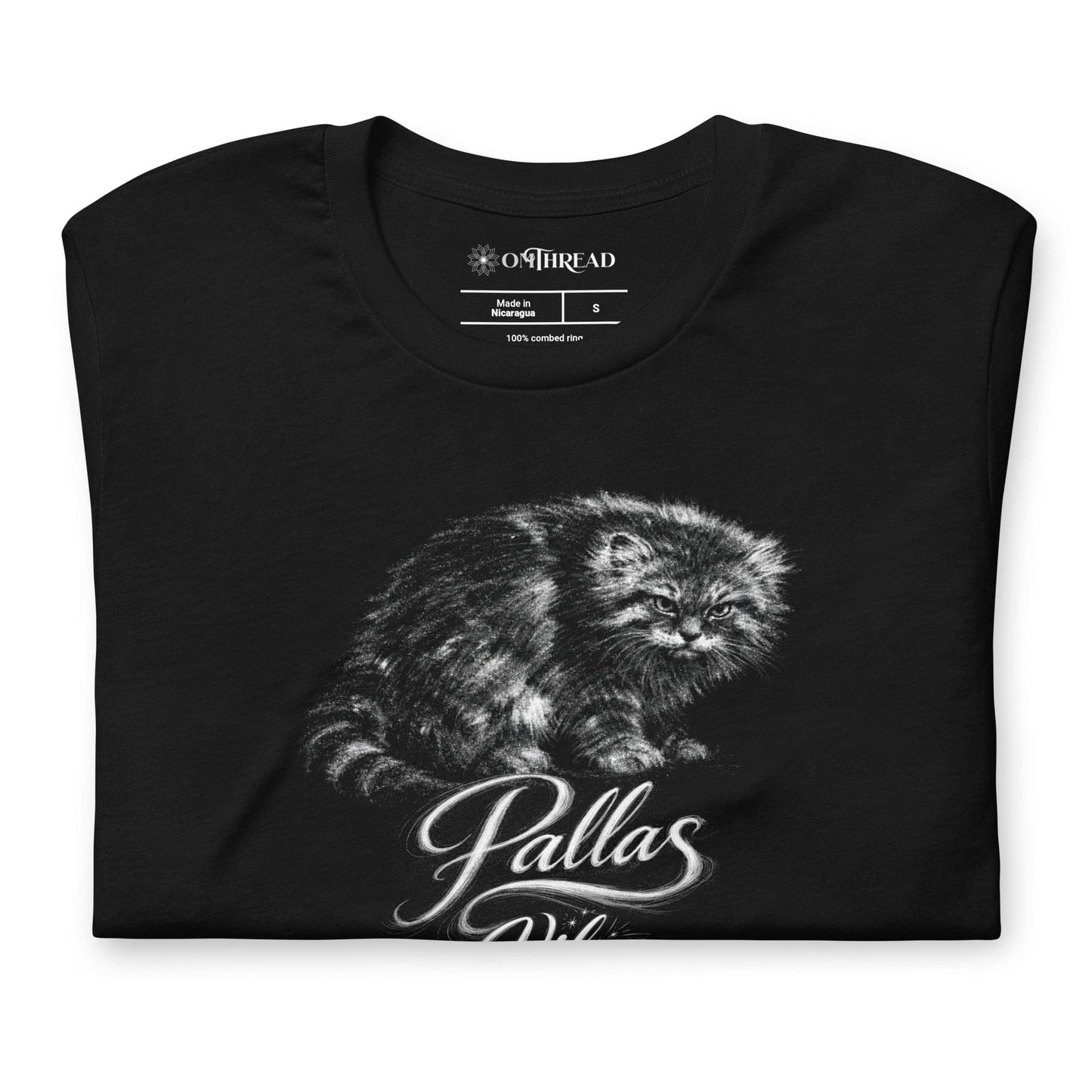 OMTHREAD Pallas Vibe Pallas Cat T-Shirt Grumpy Manul Wildcat Graphic