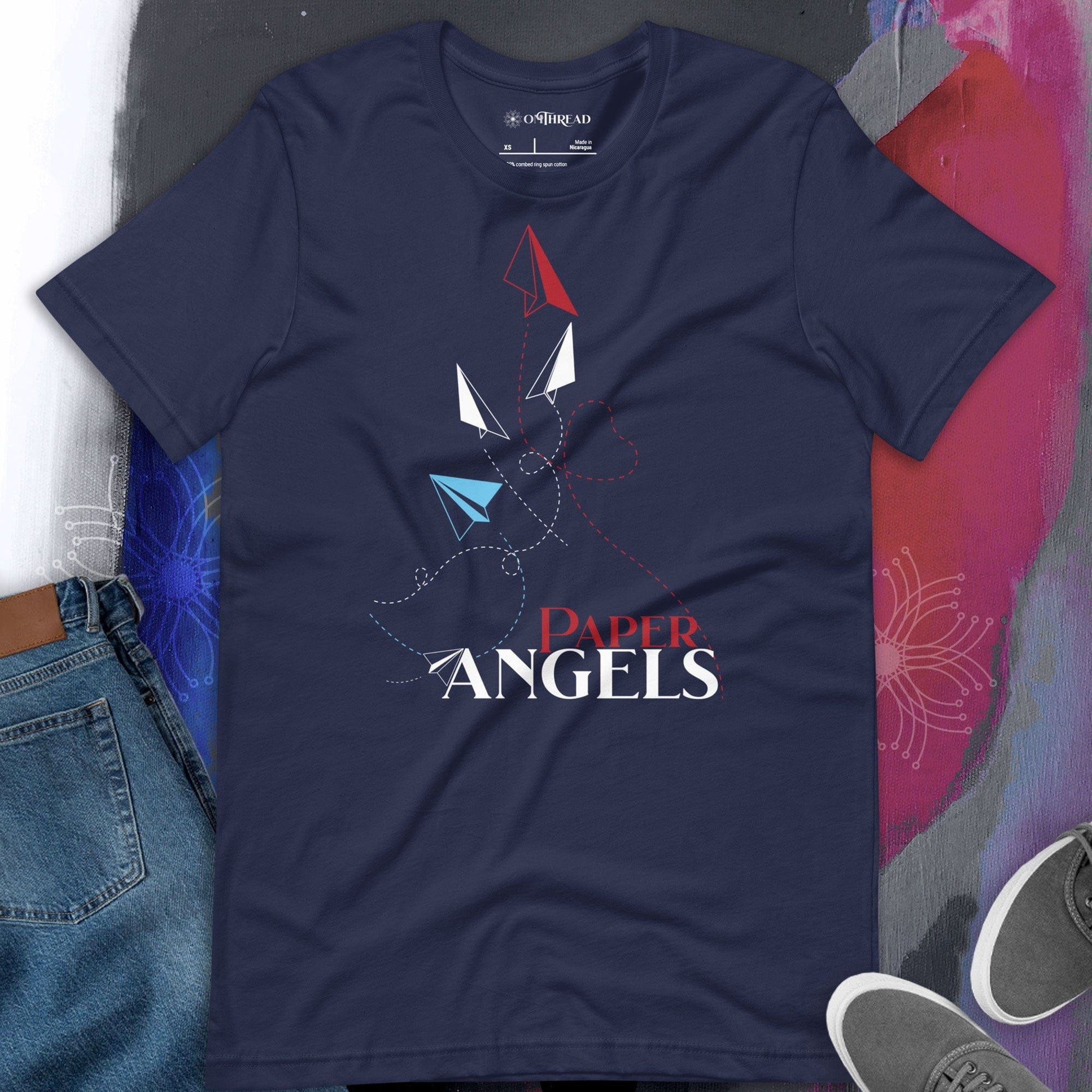 OMTHREAD Paper Angels, Soar with Precision USA Tee