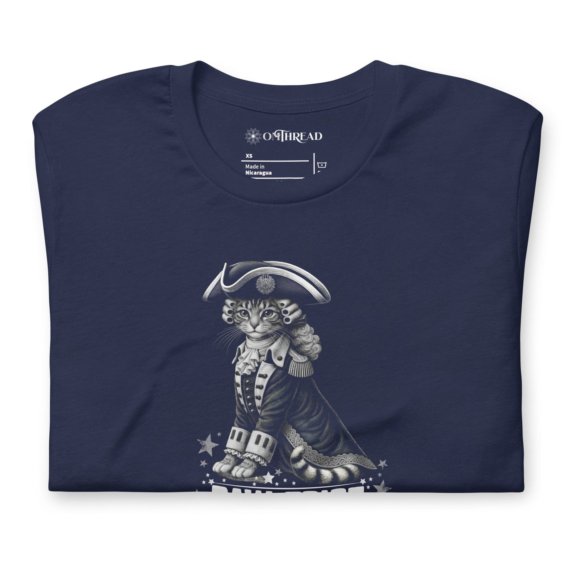 OMTHREAD Paw Triot Patriot Cat Graphic Shirt July 4th Tee