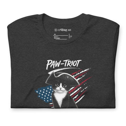 OMTHREAD Paw-triot Patriotic Tuxedo Cat Shirt July 4 Tee
