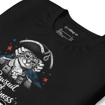OMTHREAD Pawsuit of Happiness Patriotic Cat Shirt July 4 Tee