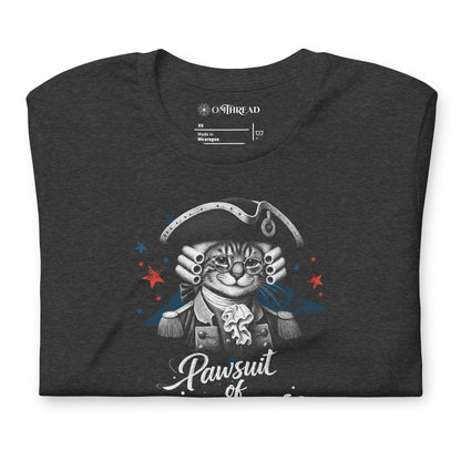OMTHREAD Pawsuit of Happiness Patriotic Cat Shirt July 4 Tee