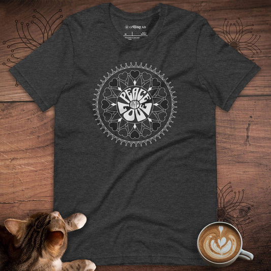 OMTHREAD Peace and Love Mandala Yoga Tee