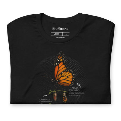 OMTHREAD Plant Milkweed Monarch Butterfly Life Cycle Educational T-Shirt