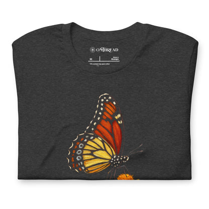 OMTHREAD Pollinators Keep Plants Blooming Monarch Butterfly and Daisy Graphic Tee