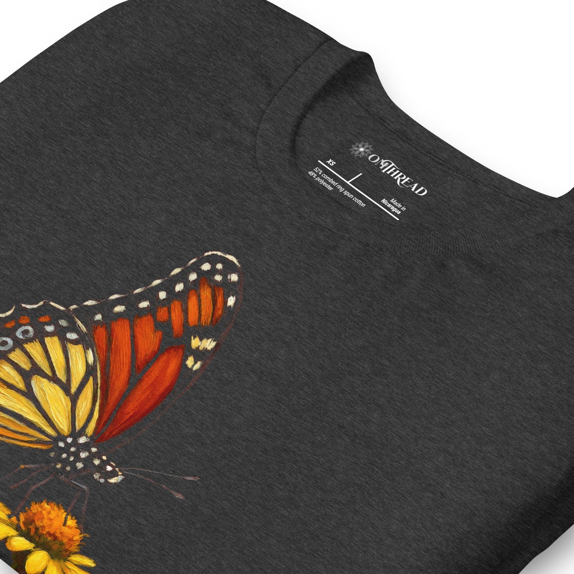 OMTHREAD Pollinators Keep Plants Blooming Monarch Butterfly and Daisy Graphic Tee