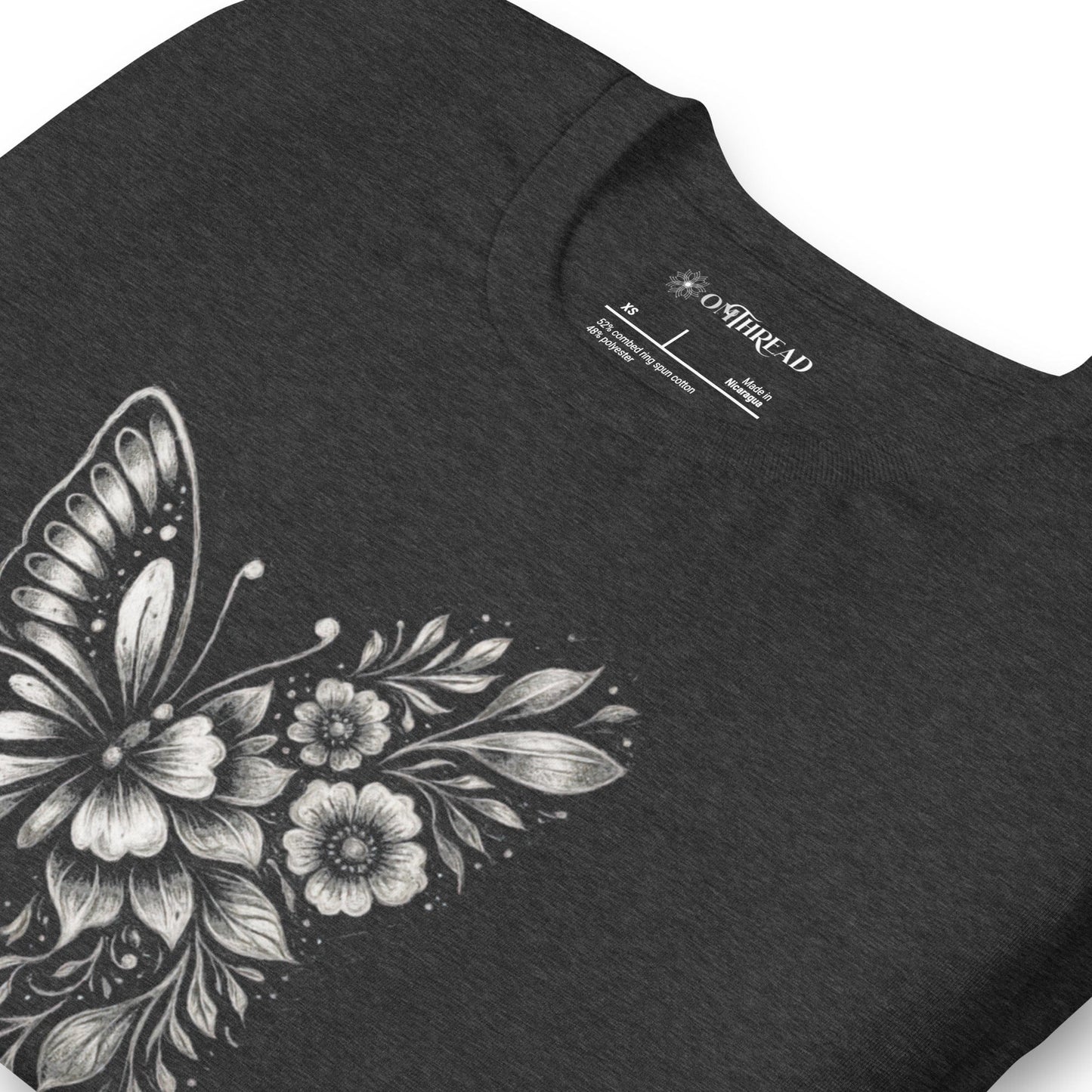OMTHREAD Pollinators Keep Plants Blooming T-Shirt Nature Conservation Butterfly Floral Design