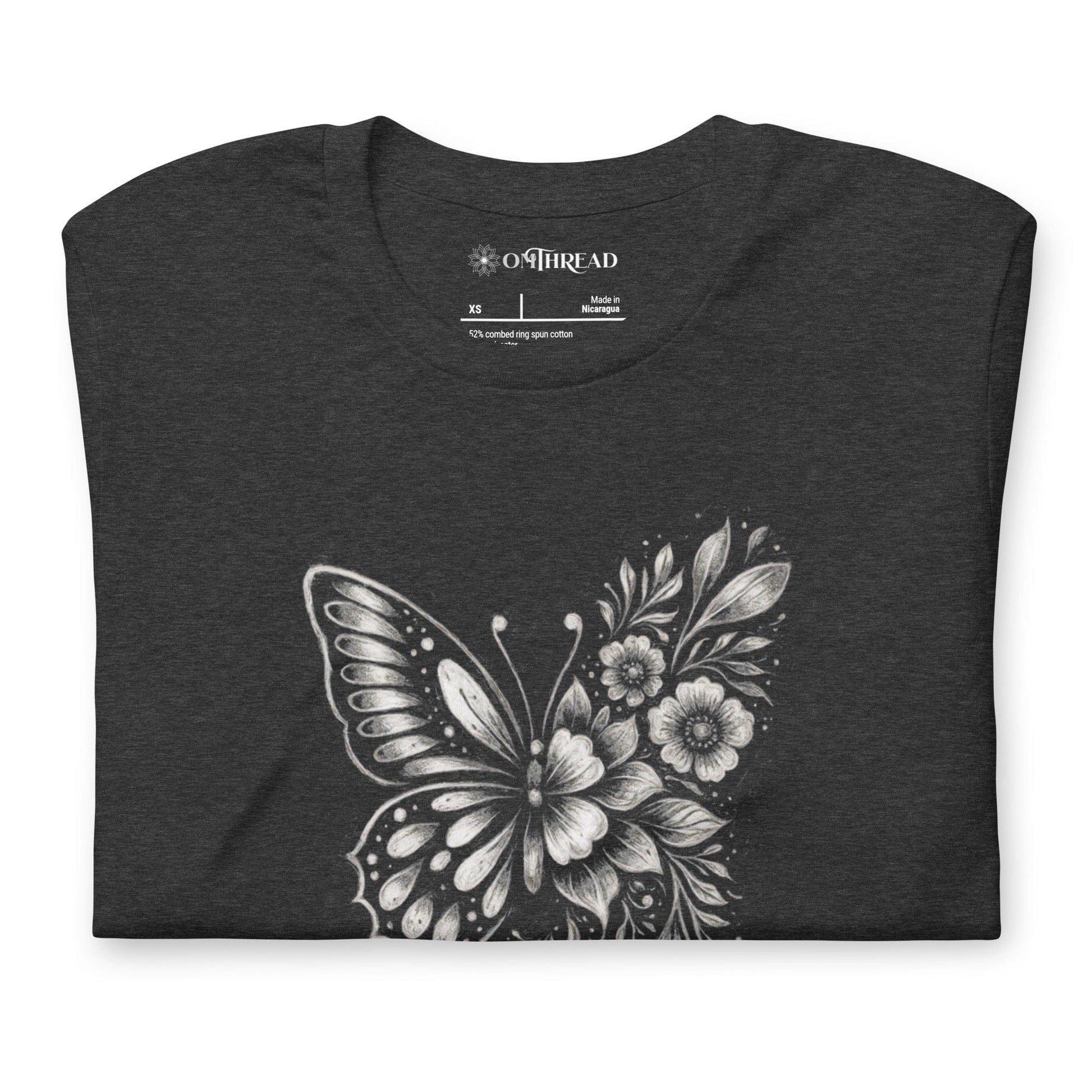 OMTHREAD Pollinators Keep Plants Blooming T-Shirt Nature Conservation Butterfly Floral Design