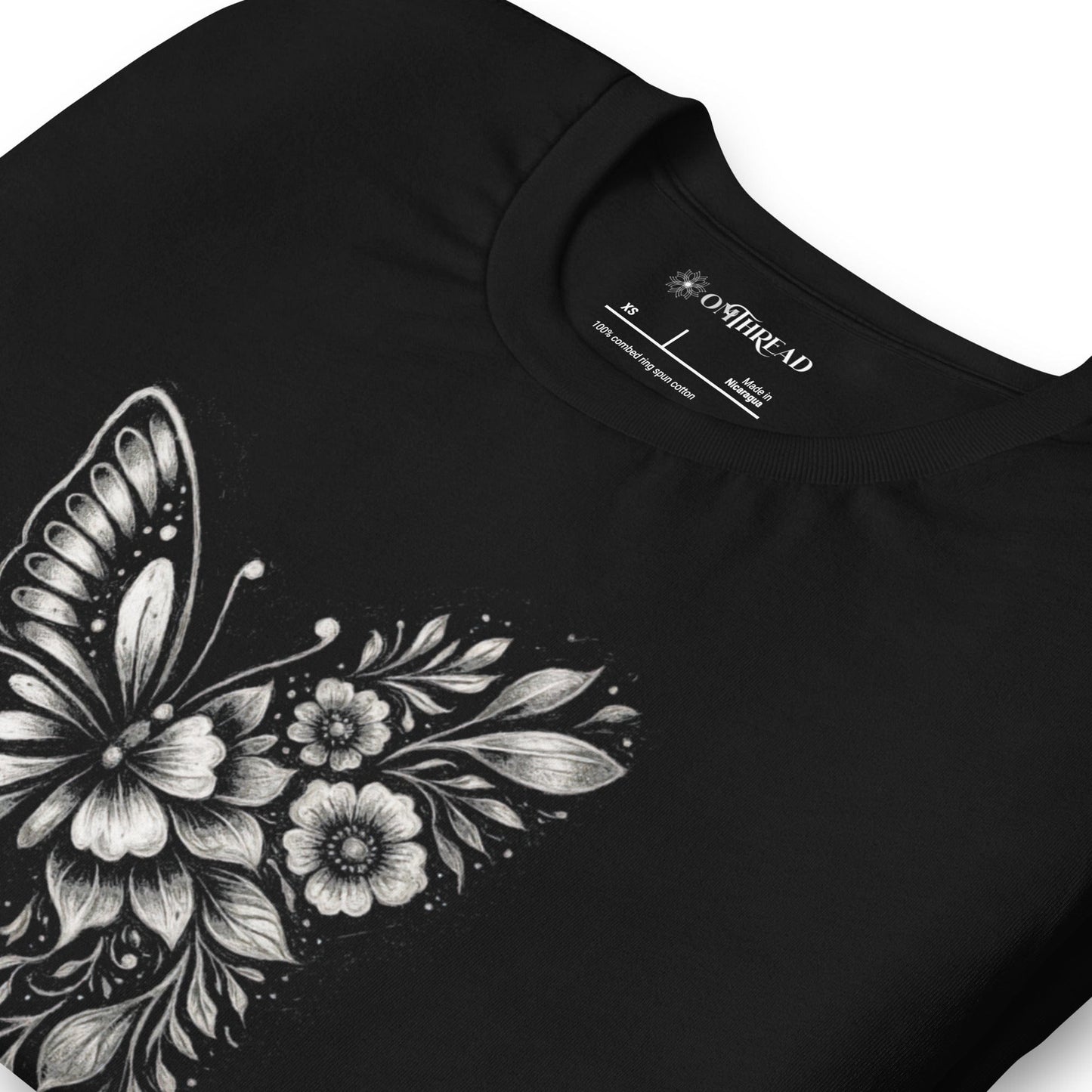 OMTHREAD Pollinators Keep Plants Blooming T-Shirt Nature Conservation Butterfly Floral Design