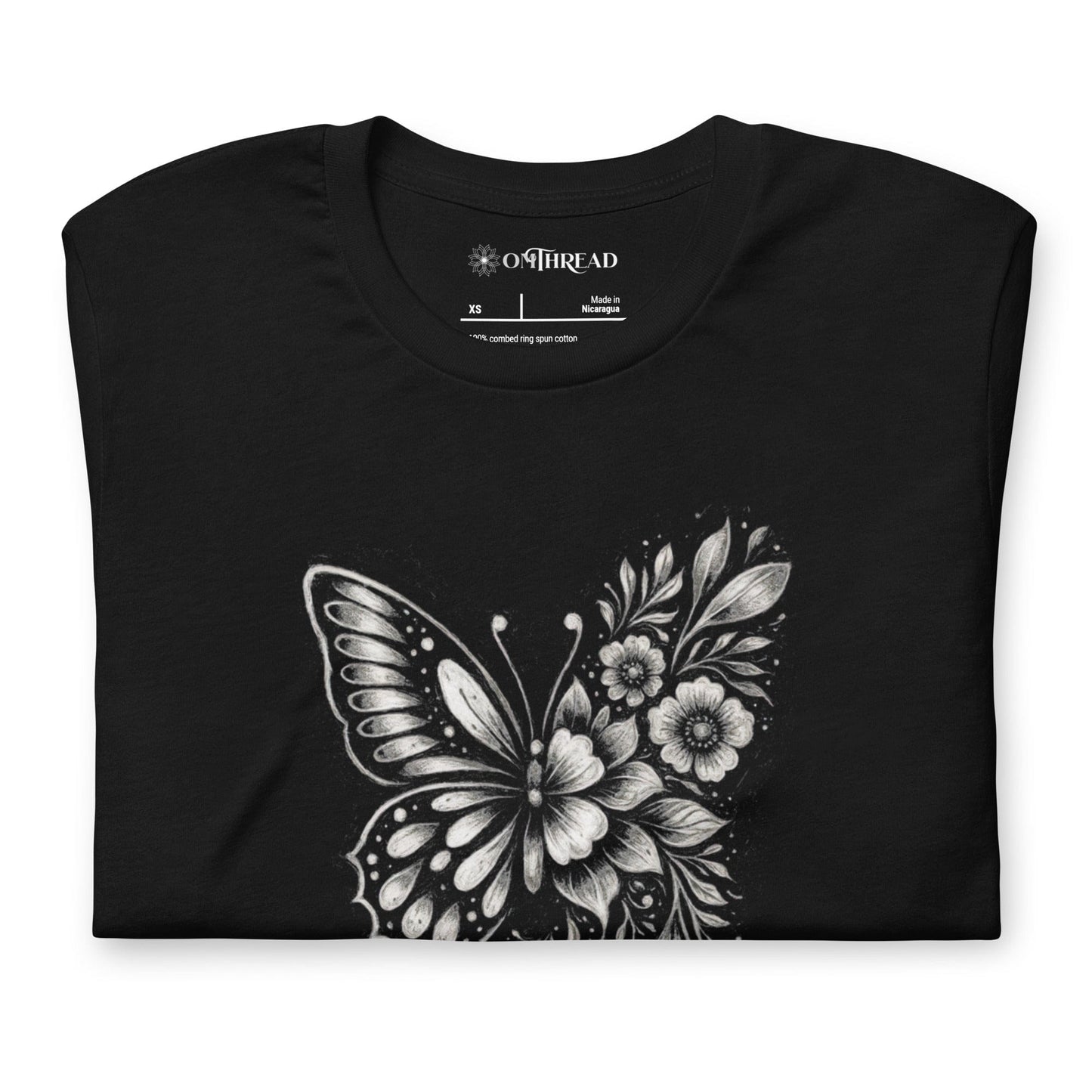 OMTHREAD Pollinators Keep Plants Blooming T-Shirt Nature Conservation Butterfly Floral Design