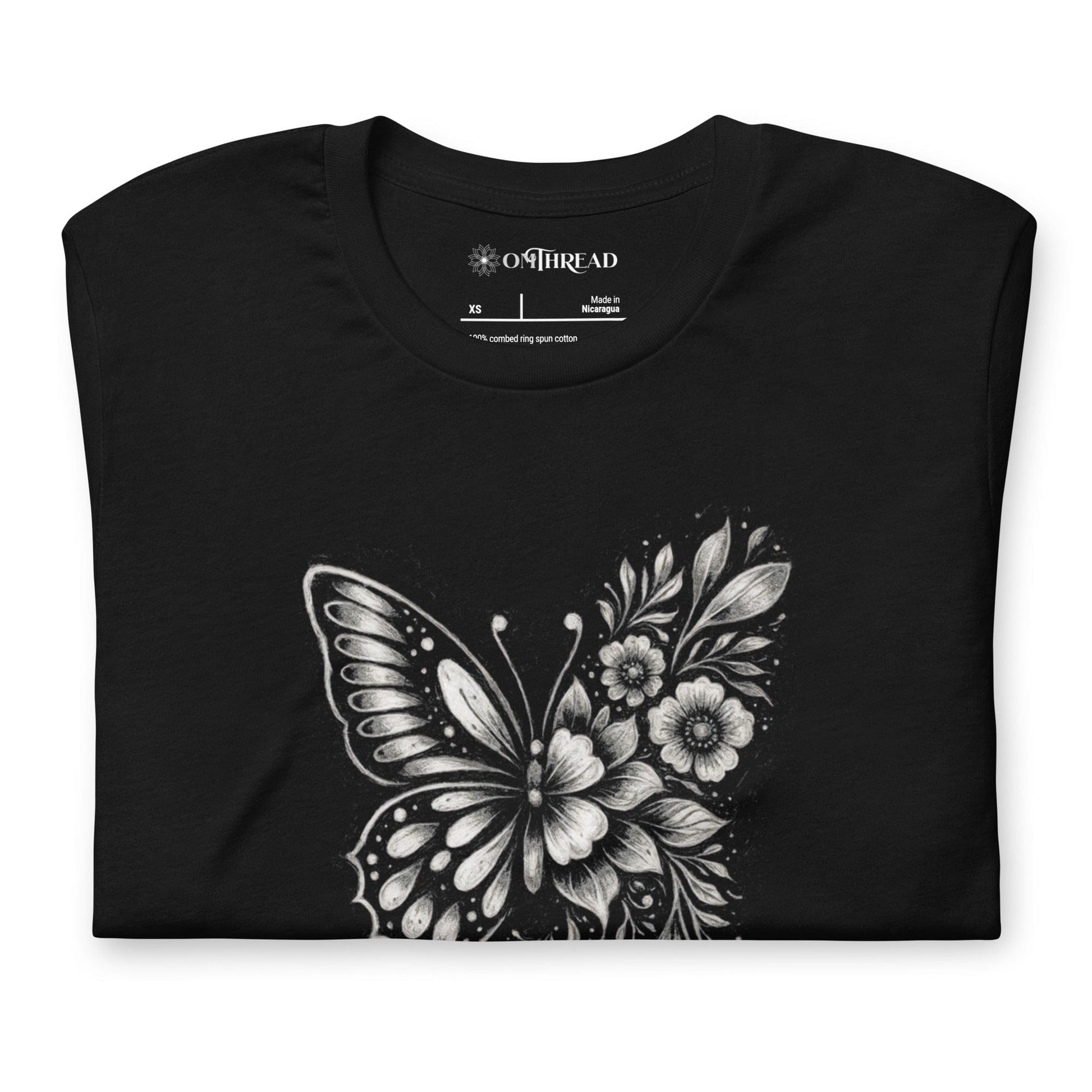 OMTHREAD Pollinators Keep Plants Blooming T-Shirt Nature Conservation Butterfly Floral Design