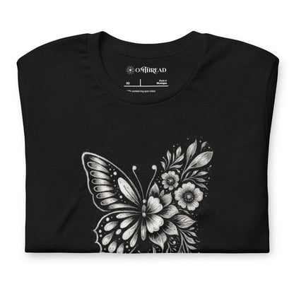 OMTHREAD Pollinators Keep Plants Blooming T-Shirt Nature Conservation Butterfly Floral Design