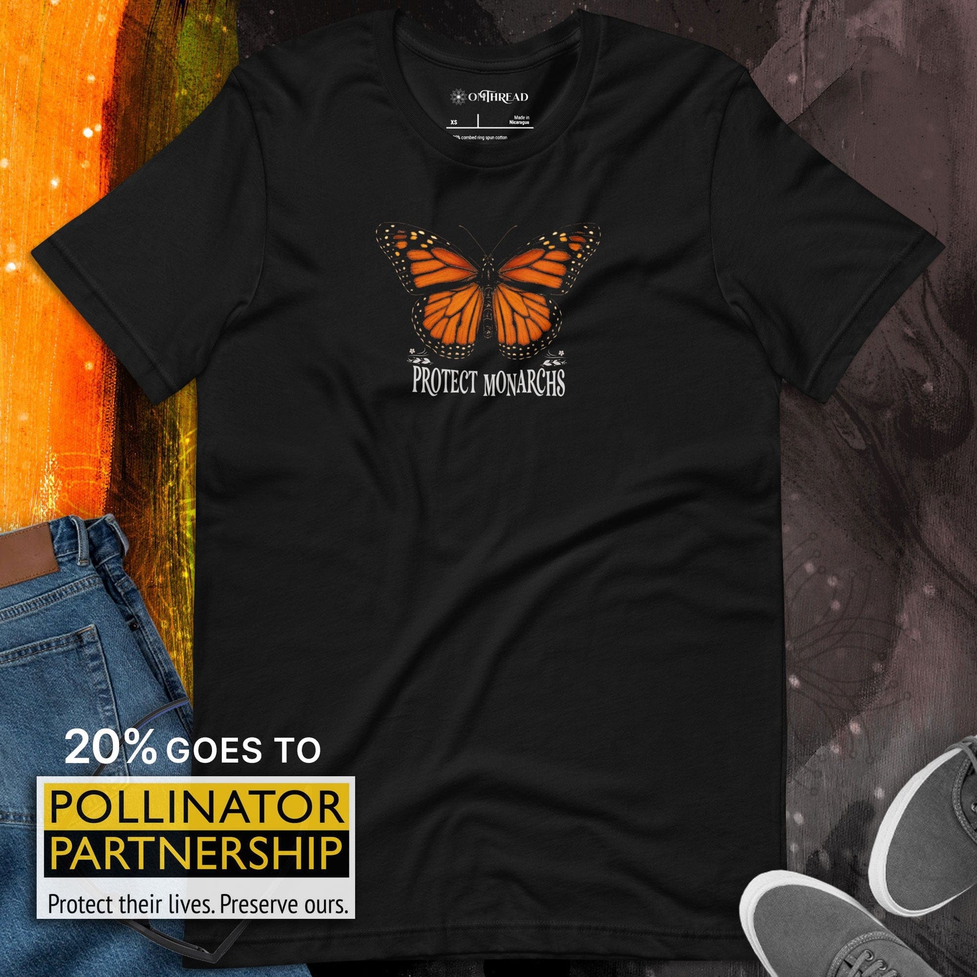 OMTHREAD Protect Monarchs Butterfly Shirt – Save the Monarch T-Shirt for Nature Lovers | OMThread
