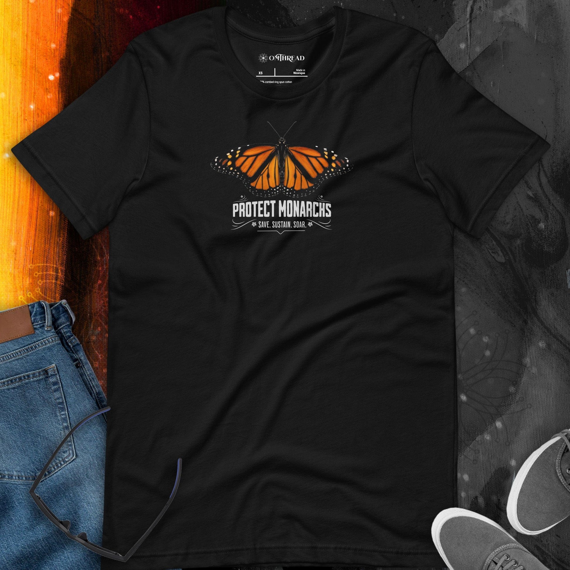 OMTHREAD Protect Monarchs Butterfly T-Shirt, Save Monarch Butterflies Shirt, Conservation Gift Tee
