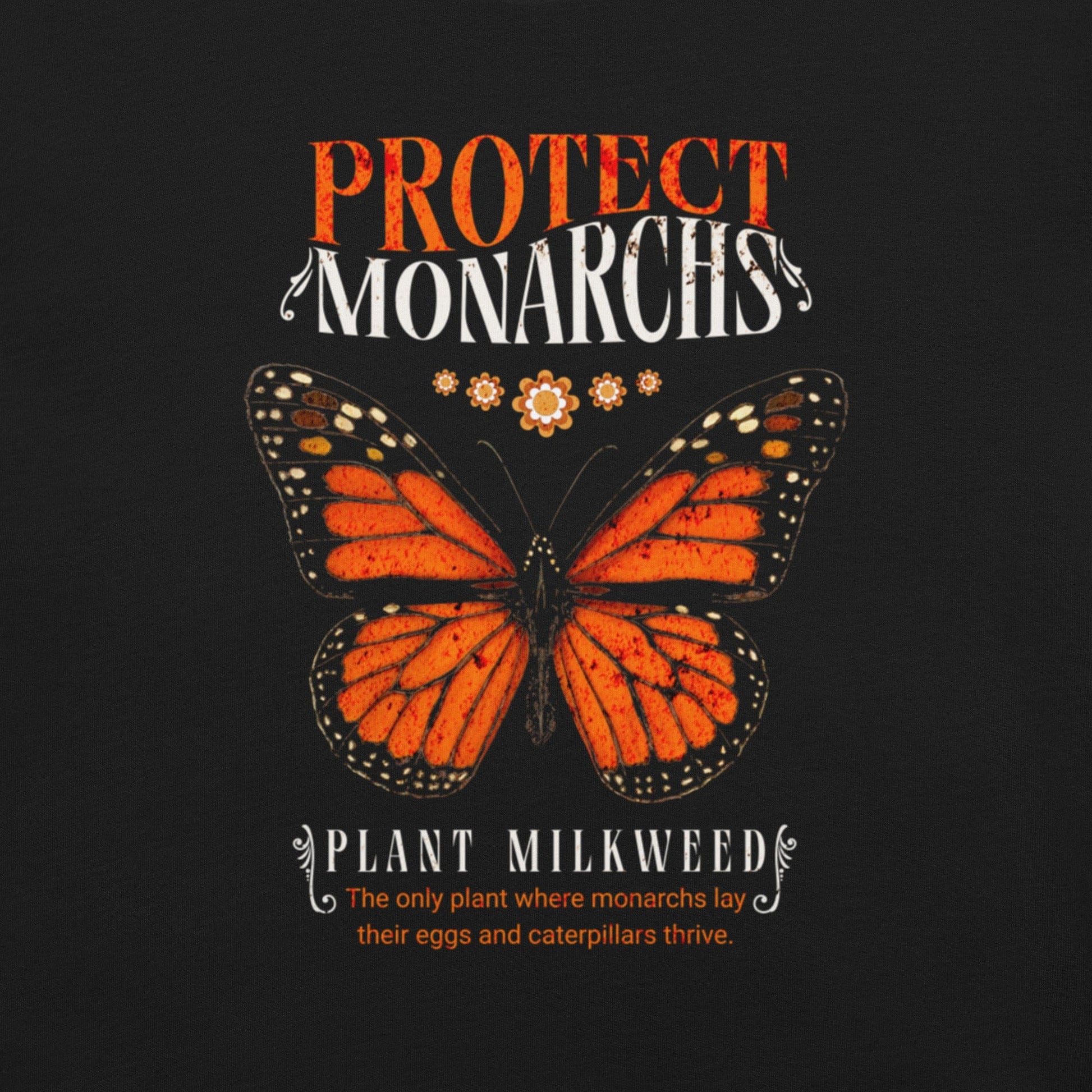 OMTHREAD Protect Monarchs Plant Milkweed Butterfly Conservation T-Shirt