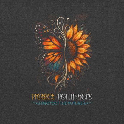 OMTHREAD Protect Pollinators Protect the Future Monarch Butterfly and Sunflower Shirt
