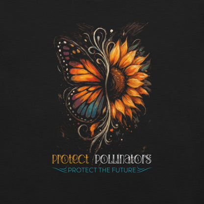 OMTHREAD Protect Pollinators Protect the Future Monarch Butterfly and Sunflower Shirt