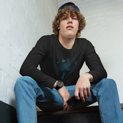OMTHREAD QMM Blue Print Unisex Long Sleeve Tee