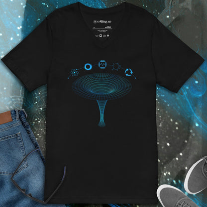 OMTHREAD QMM Blue Print Unisex V-Neck Unisex T-Shirt