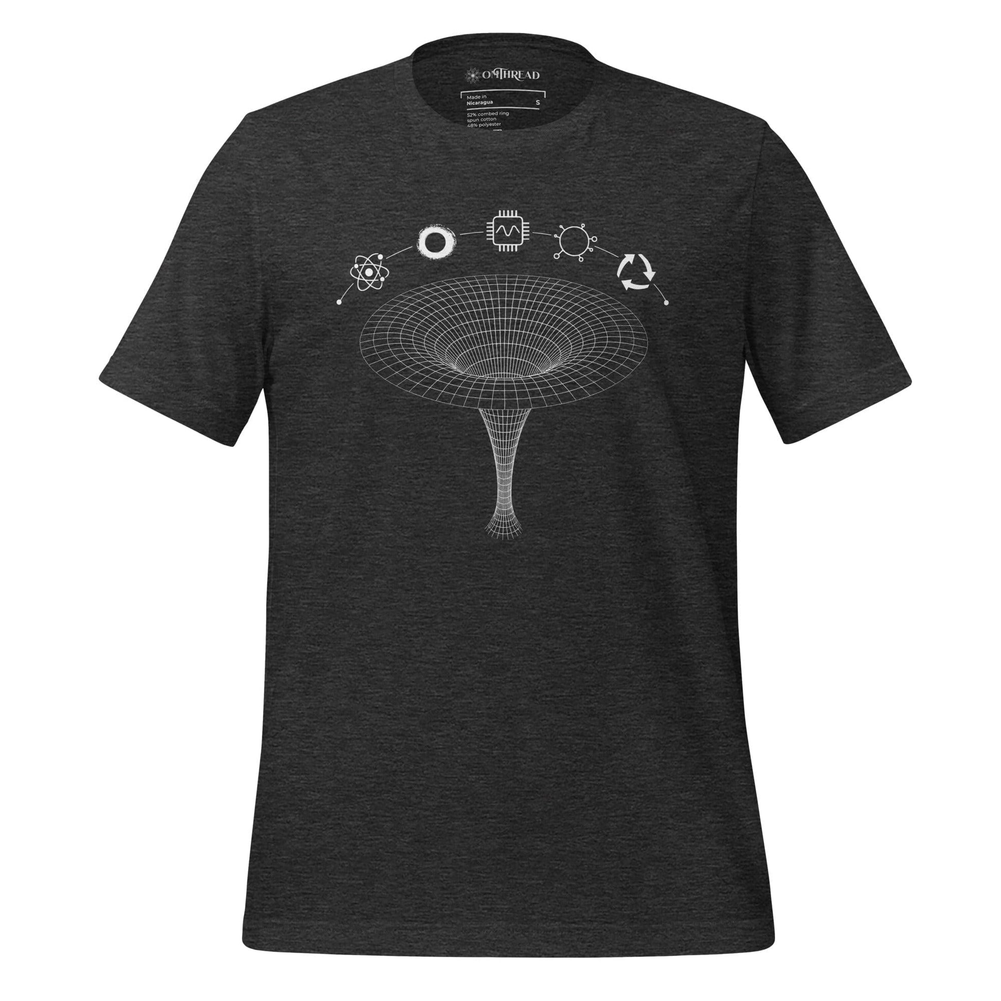 OMTHREAD QMM White Print Crew Neck Unisex T-Shirt