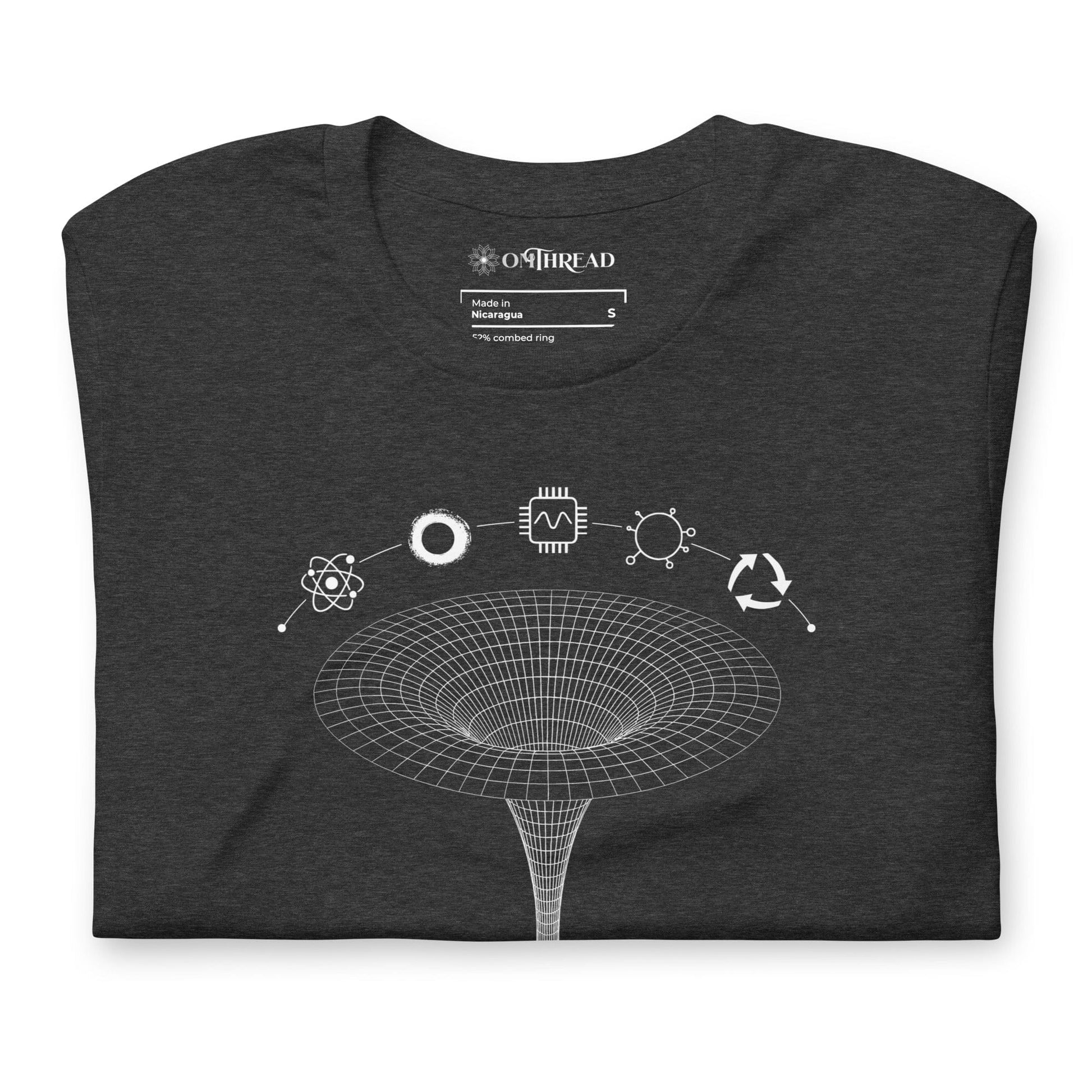 OMTHREAD QMM White Print Crew Neck Unisex T-Shirt