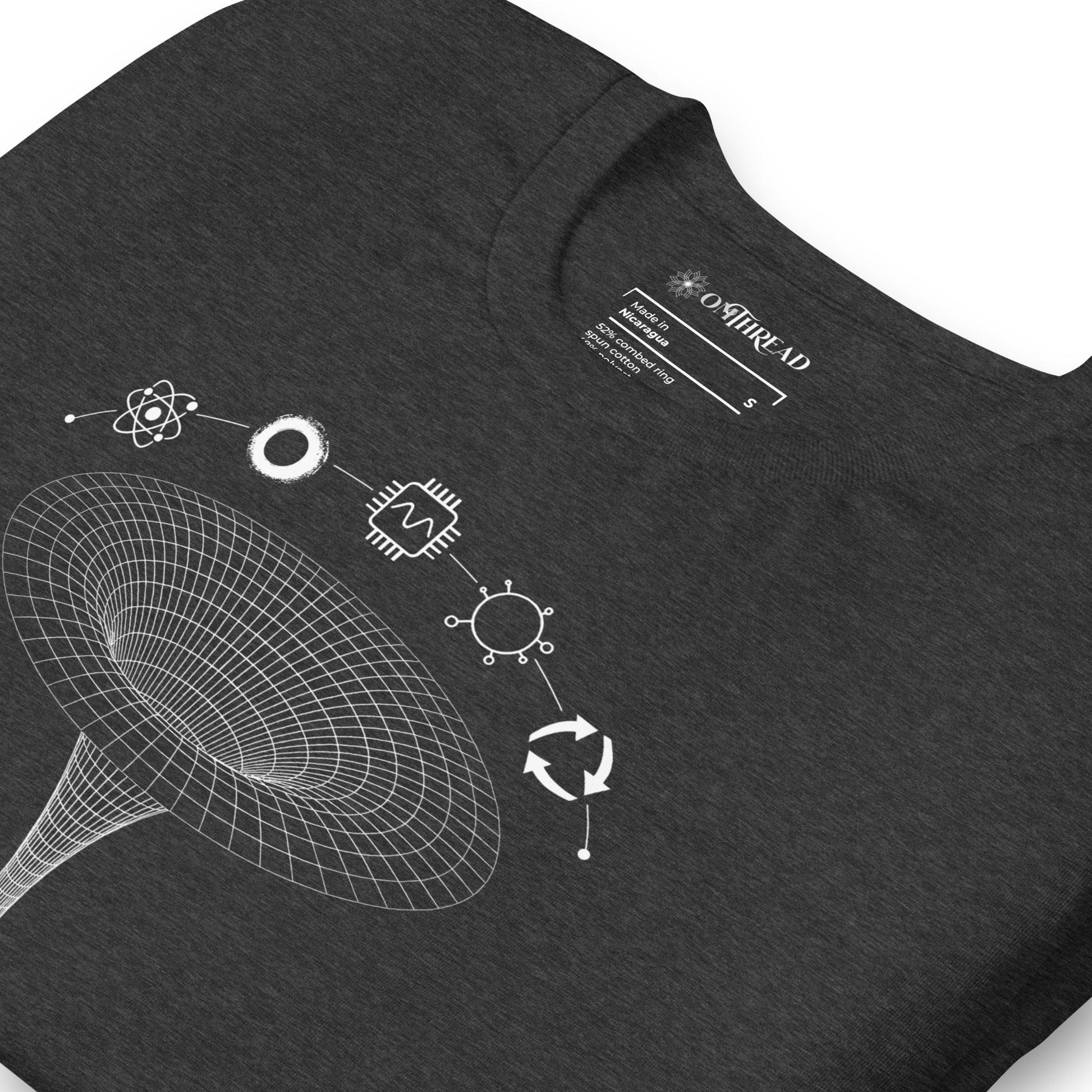 OMTHREAD QMM White Print Crew Neck Unisex T-Shirt