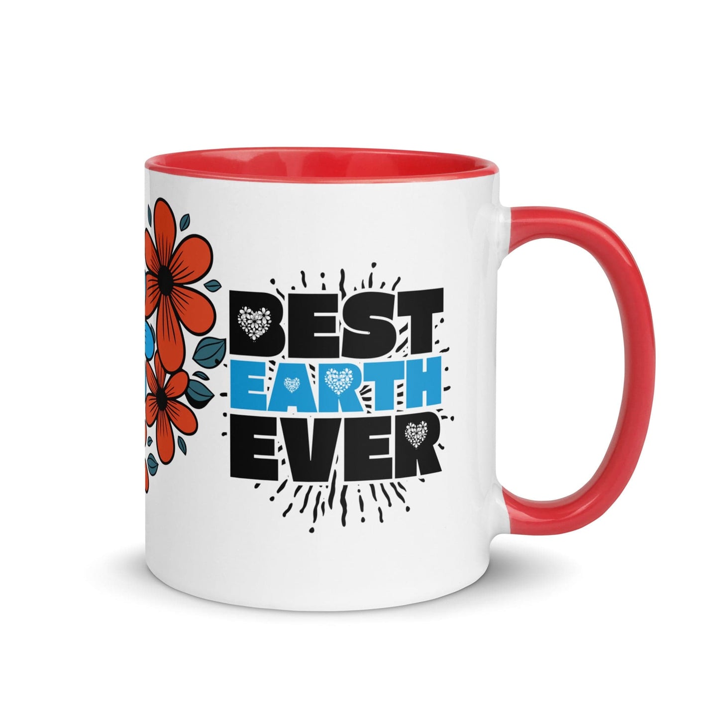 OMTHREAD Red / 11 oz Best Earth Ever - Mug with Color Inside