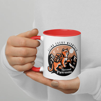 OMTHREAD Red / 11 oz Beyond Pawsome Adventure Kitty - Mug with Color Inside