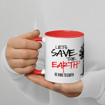 OMTHREAD Red / 11 oz Everyday is Earth Day - Mug with Color Inside