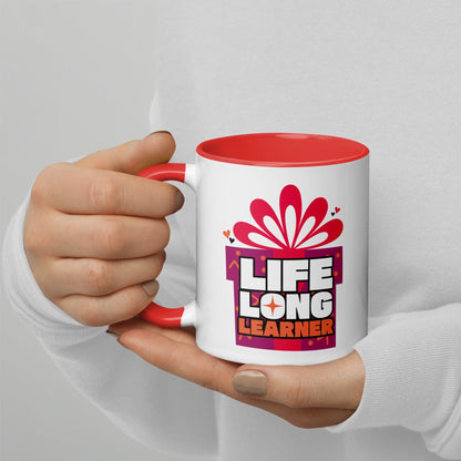 OMTHREAD Red / 11 oz Life Long Learner - Mug with Color Inside