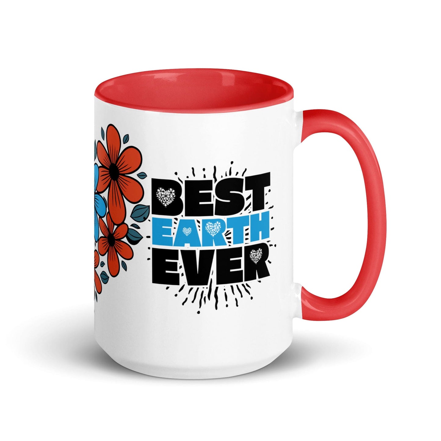 OMTHREAD Red / 15 oz Best Earth Ever - Mug with Color Inside