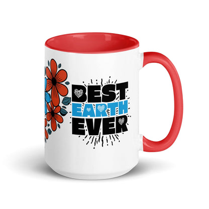 OMTHREAD Red / 15 oz Best Earth Ever - Mug with Color Inside