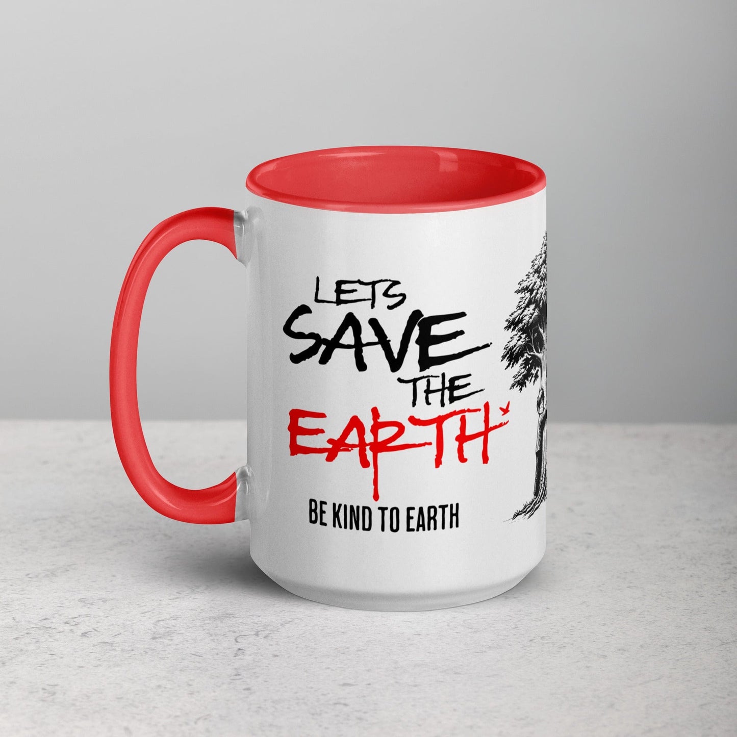 OMTHREAD Red / 15 oz Everyday is Earth Day - Mug with Color Inside