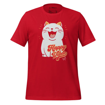 OMTHREAD Red / XS Good Vibes | Happy Vibes Cat Tee