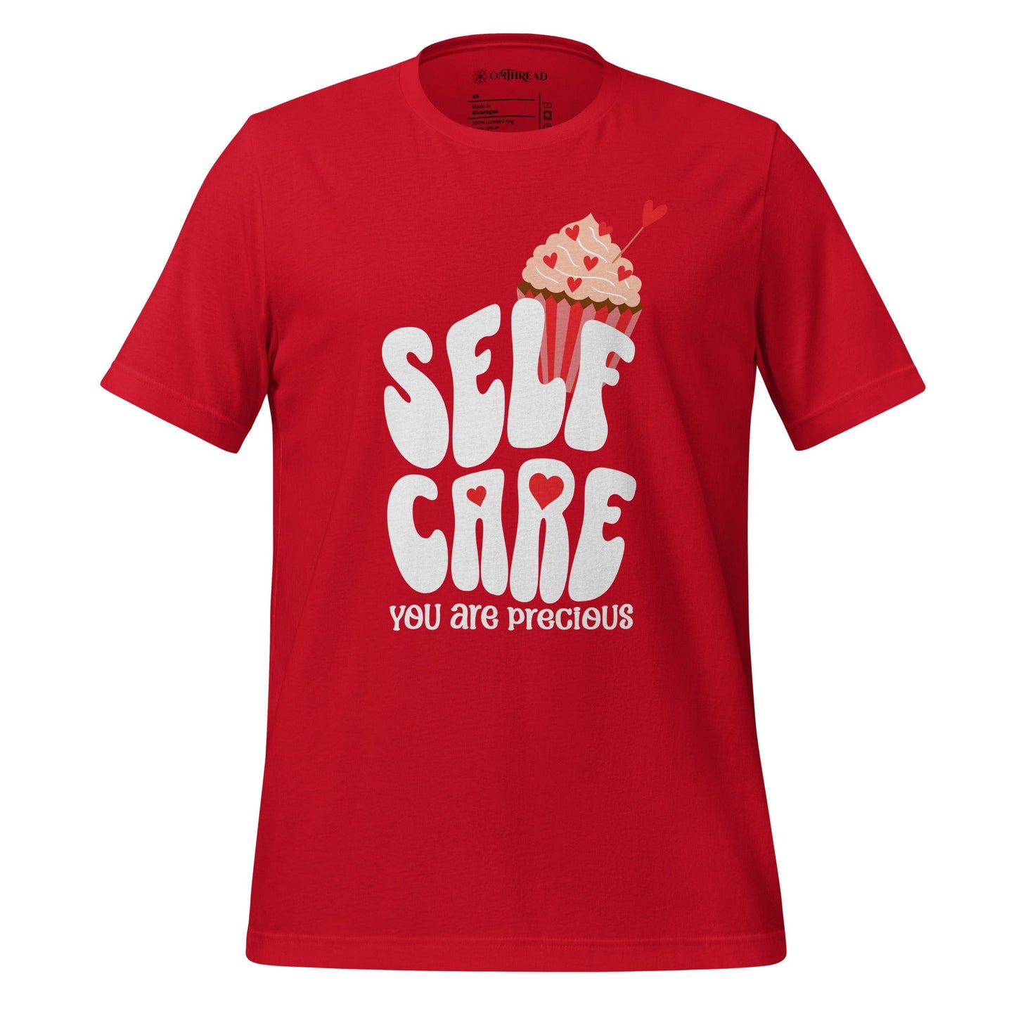 OMTHREAD Red / XS Self Care, You are Precious Motivational Tee