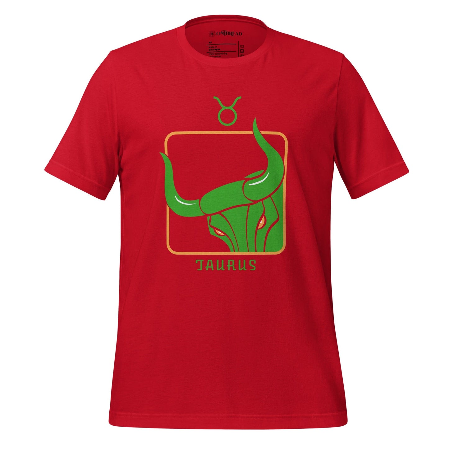 OMTHREAD Red / XS Taurus Zodiac Tee