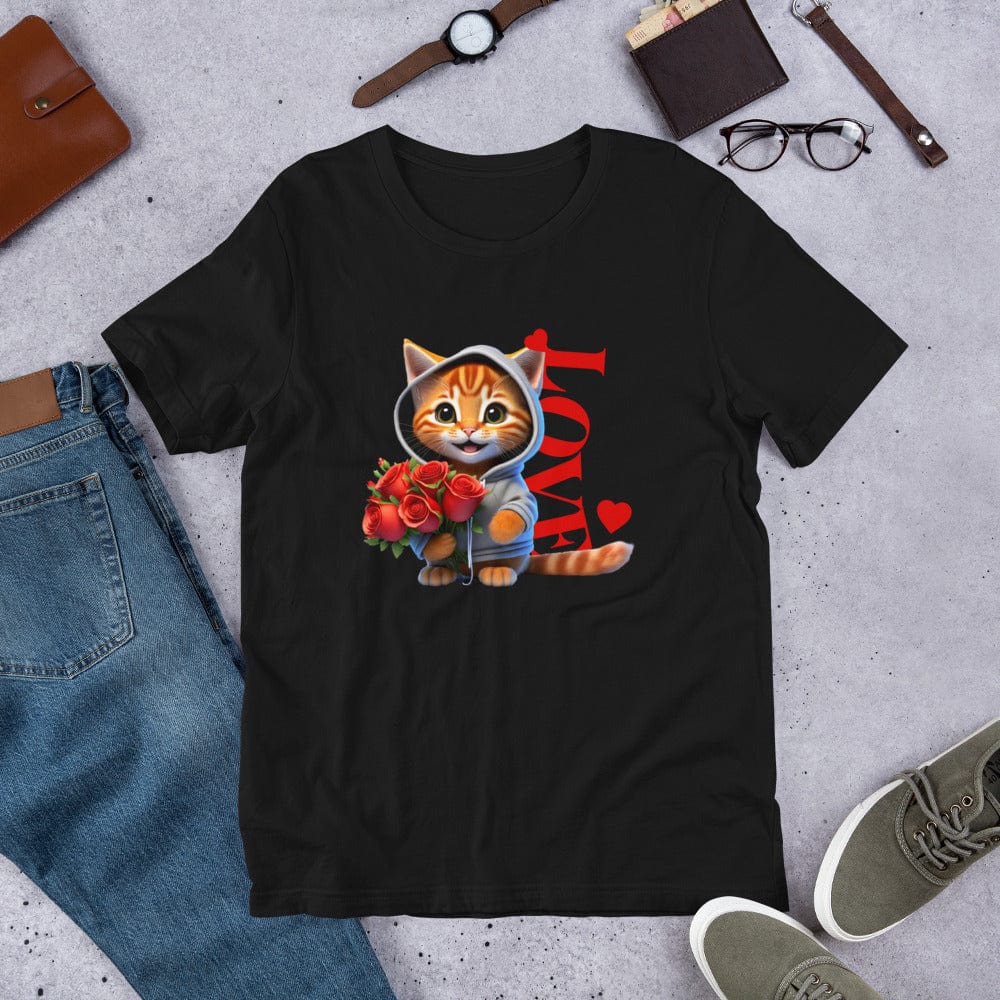 OMTHREAD Rose Kitty Cat Lover Tee