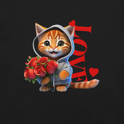 OMTHREAD Rose Kitty Cat Lover Tee