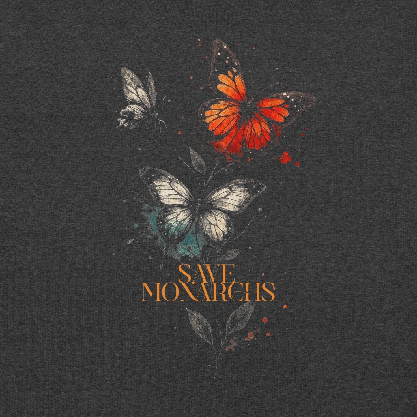 OMTHREAD Save Monarchs Butterfly Shirt Floral Pollinator Conservation Tee by OMThread