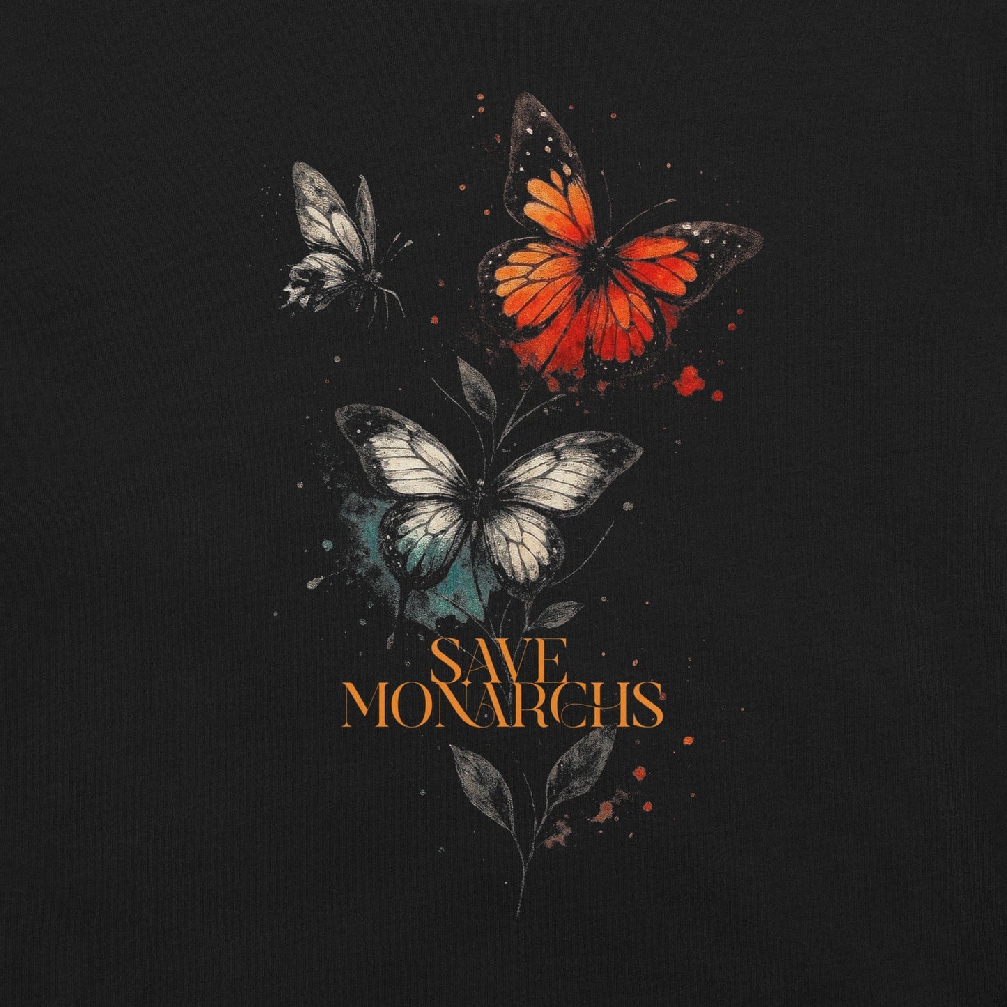 OMTHREAD Save Monarchs Butterfly Shirt Floral Pollinator Conservation Tee by OMThread