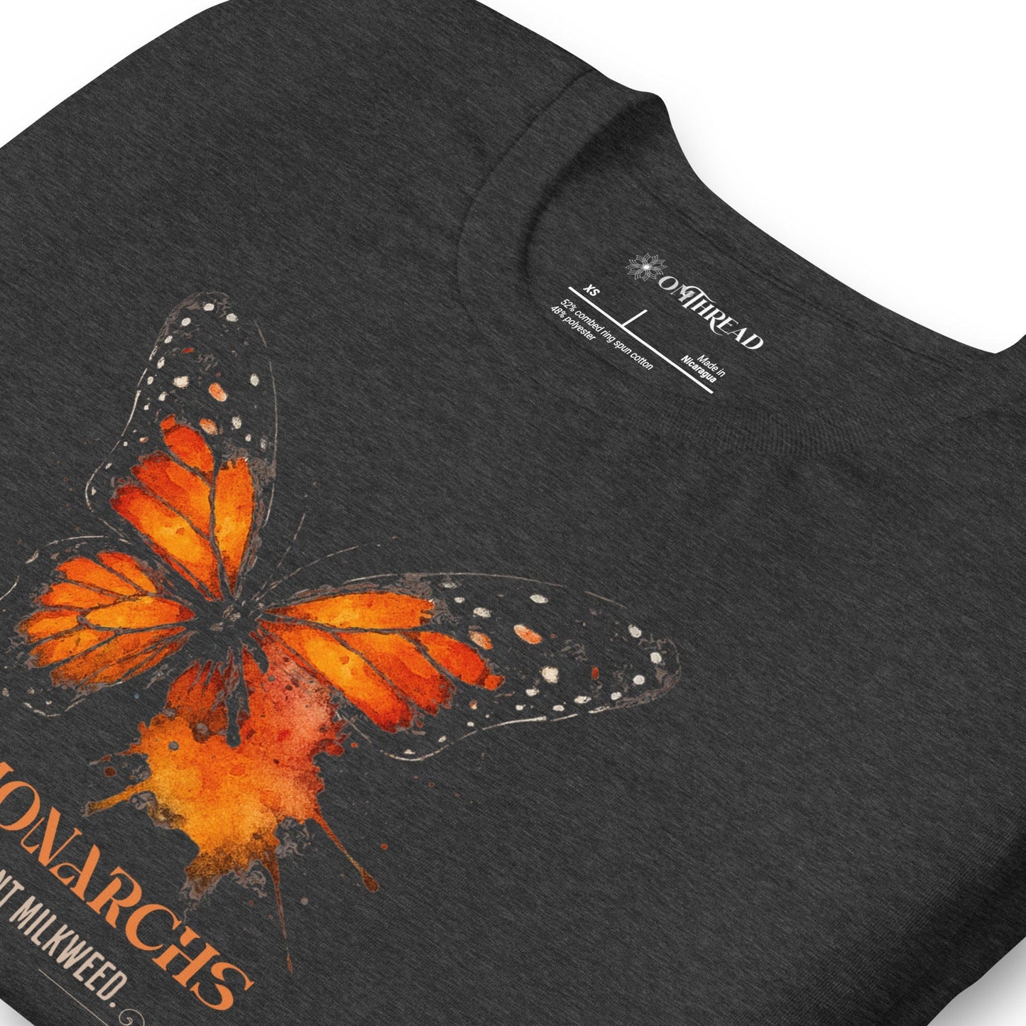 OMTHREAD Save Monarchs Butterfly Shirt Plant Milkweed Conservation Tee by OMThread