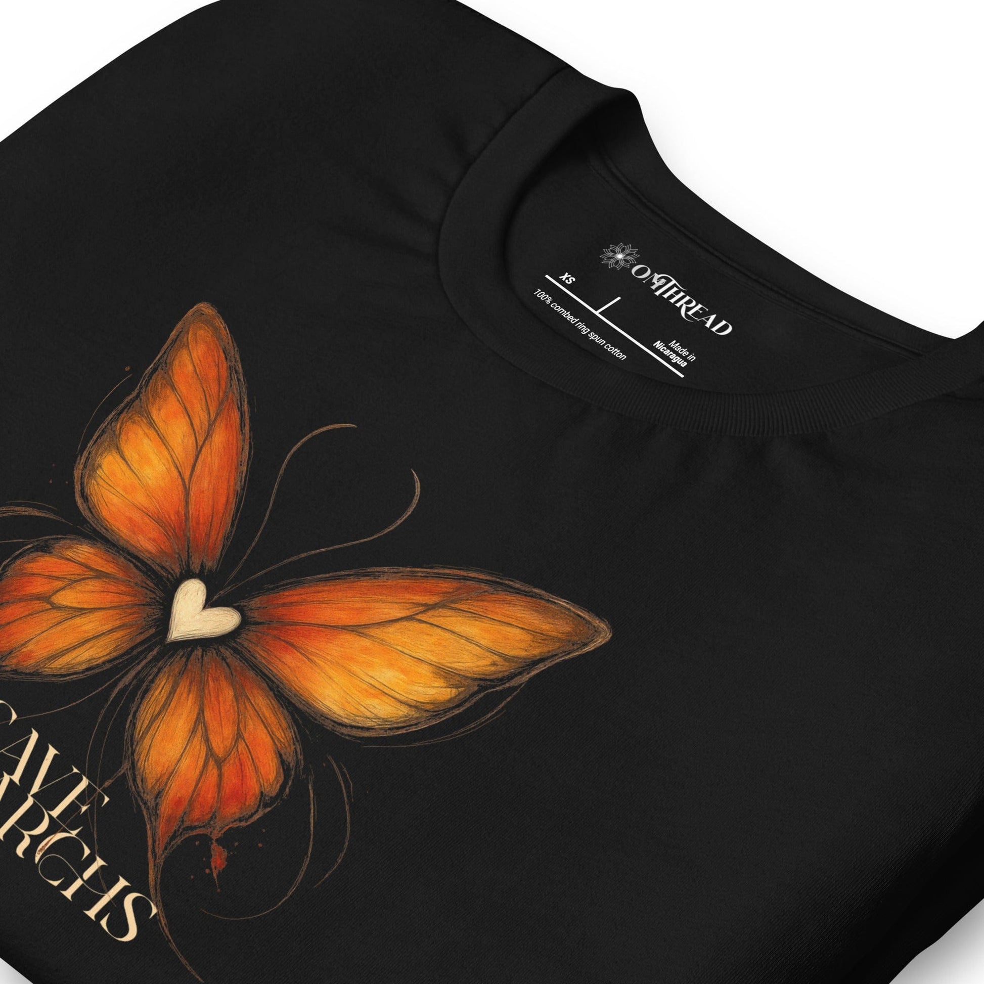 OMTHREAD Save Monarchs Heart Butterfly Shirt Nature Conservation Tee by OMThread