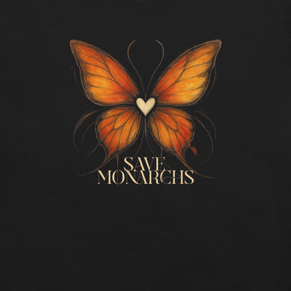 OMTHREAD Save Monarchs Heart Butterfly Shirt Nature Conservation Tee by OMThread
