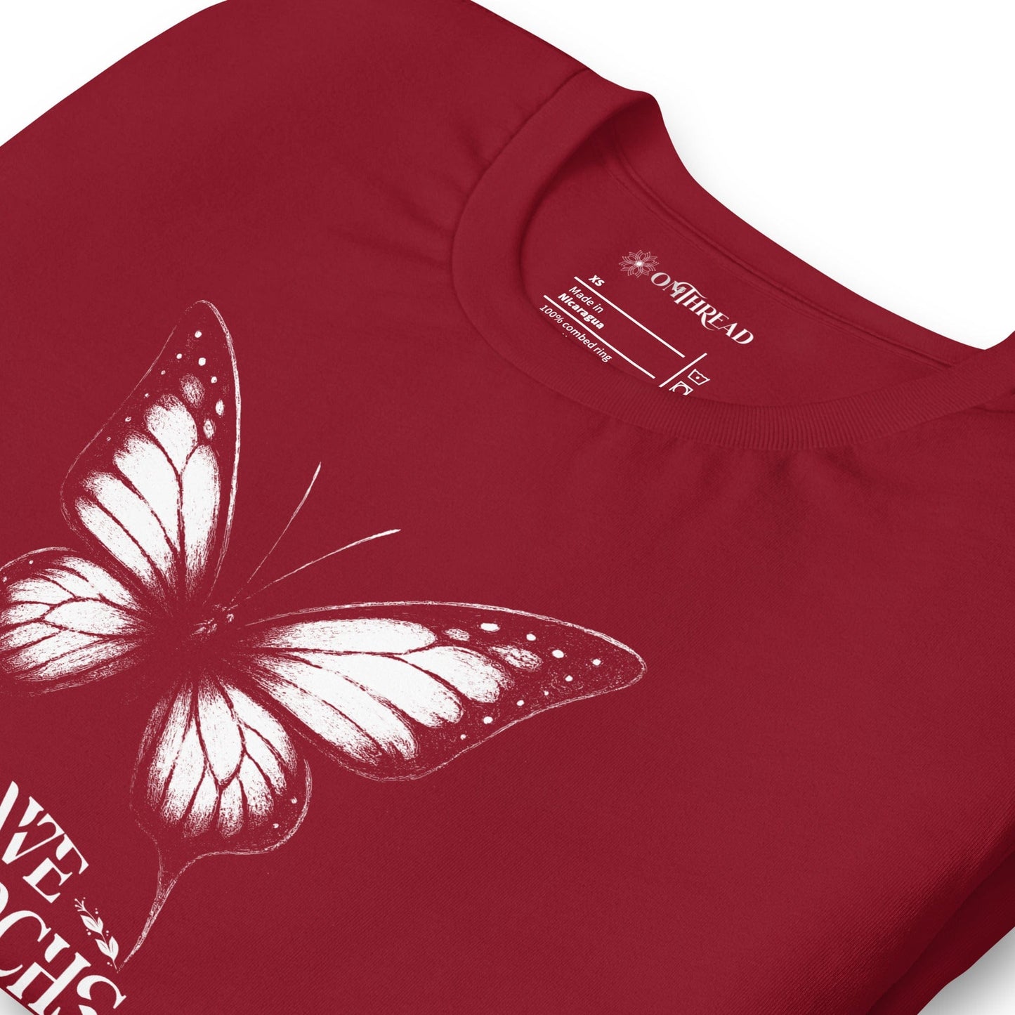 OMTHREAD Save Monarchs Shirt Black and White Butterfly Conservation Tee